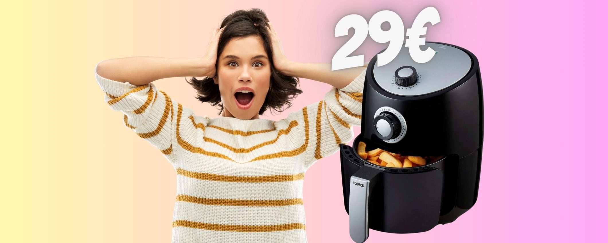 Prezzo BOMBA su Amazon per questa friggitrice ad aria, ora SOLO 29€