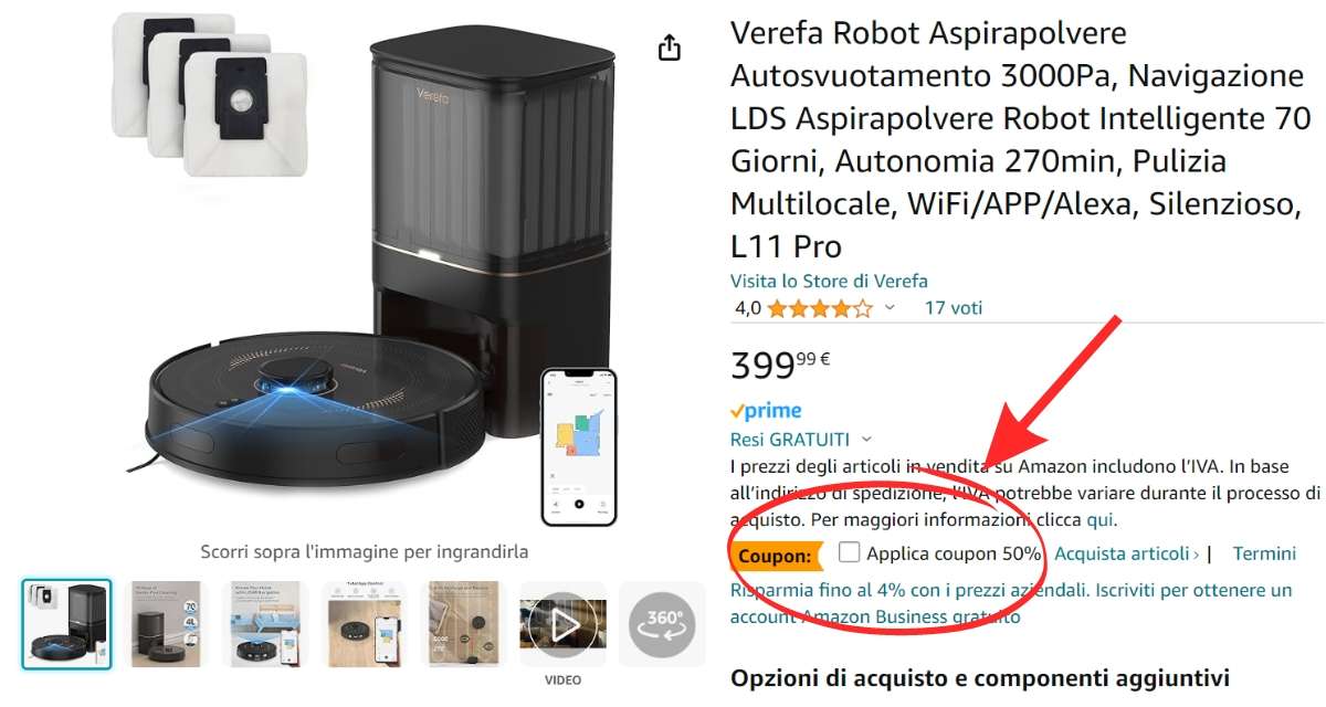 robot-aspirapolvere-stazione-svuotamento-50-meno-coupon