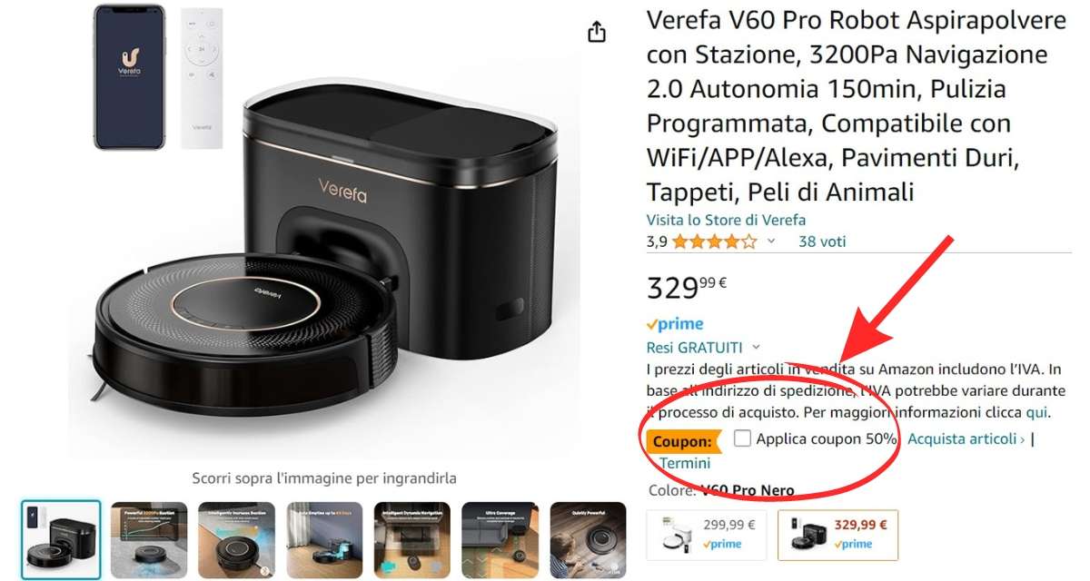 robot-aspirapolvere-stazione-svuotamento-meta-prezzo-amazon-coupon