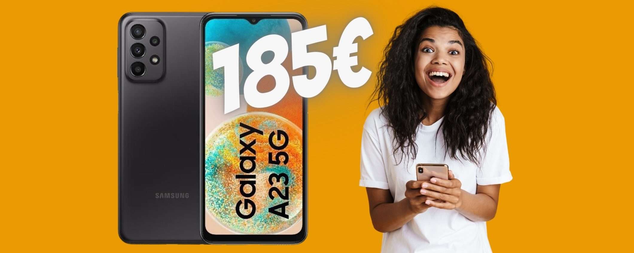 Samsung Galaxy A23 5G Dual Sim con fotocamera da 50 MP a 185€