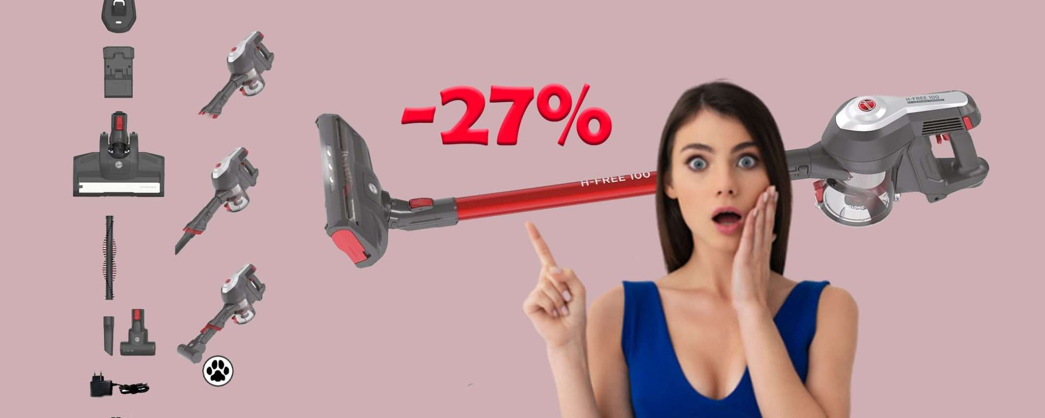 Scopa elettrica con tecnologia ciclonica: sconto BOMBA del 27%