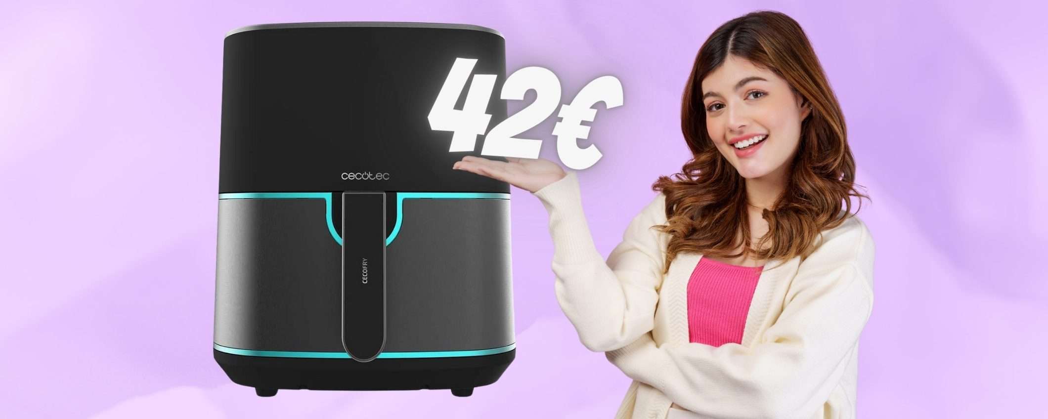Solo 42€ per questa stupenda friggitrice ad aria da 5,5L (Amazon)