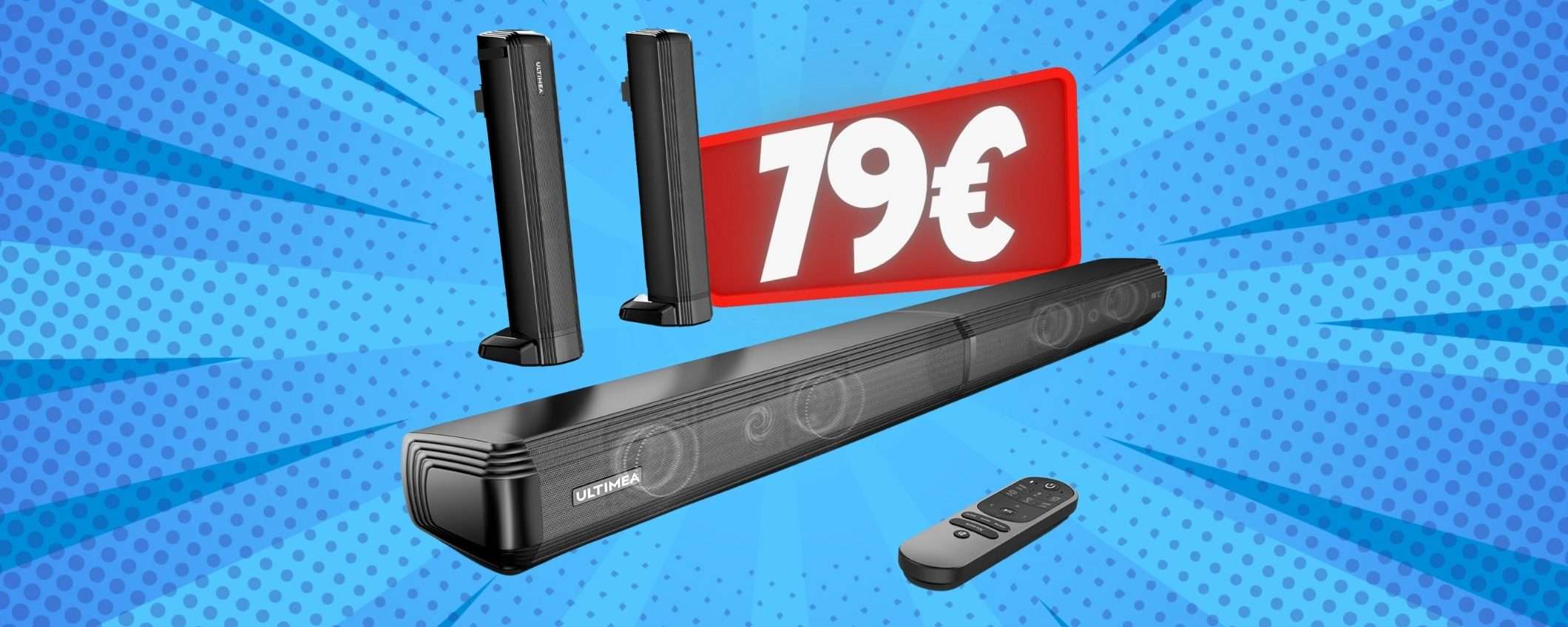 Soundbar Bluetooth 2 in 1 che metti DOVE VUOI, ora è tua a 79€