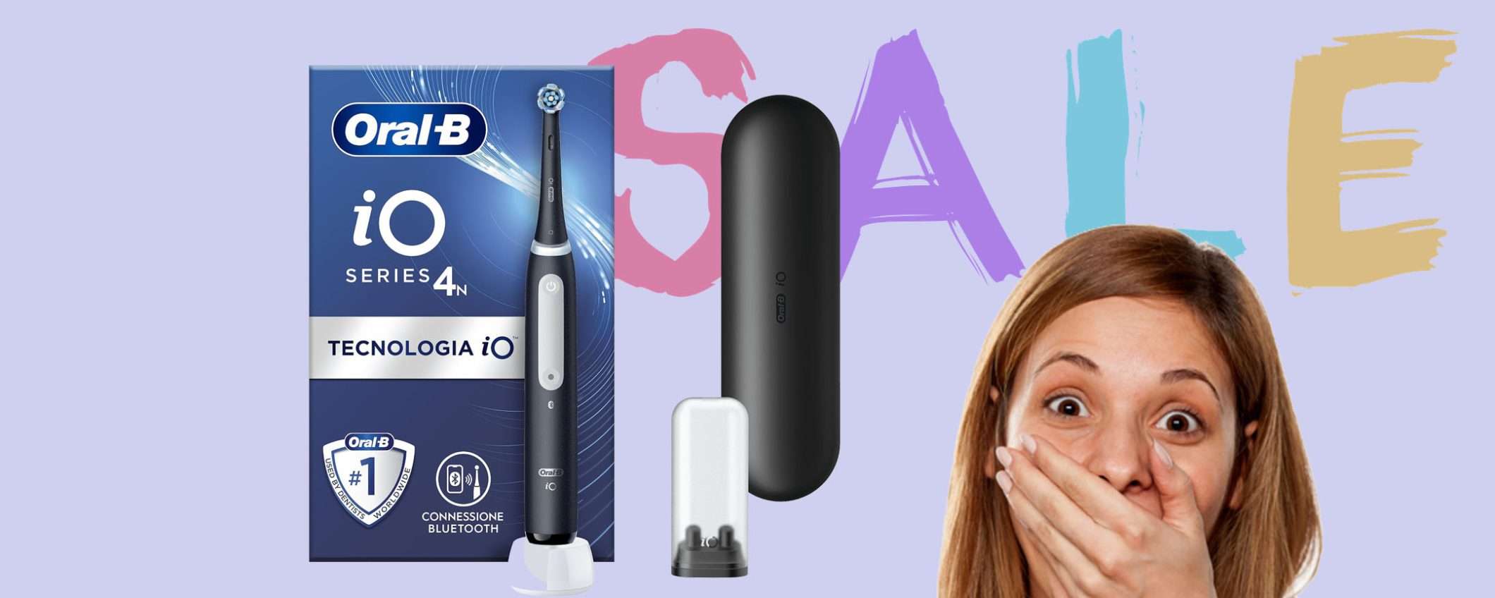 Spazzolino elettrico Oral-B iO 4N: sconto PAZZESCO su Amazon