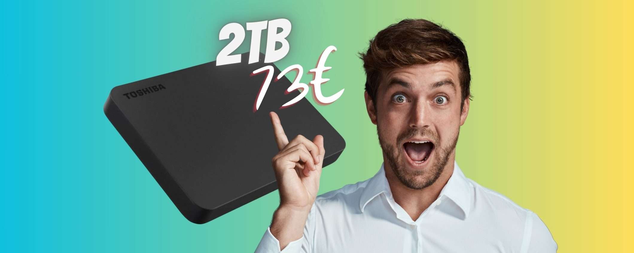 SSD portatile Toshiba da 2TB a soli 73€: Amazon ESAGERA (pochi pezzi)