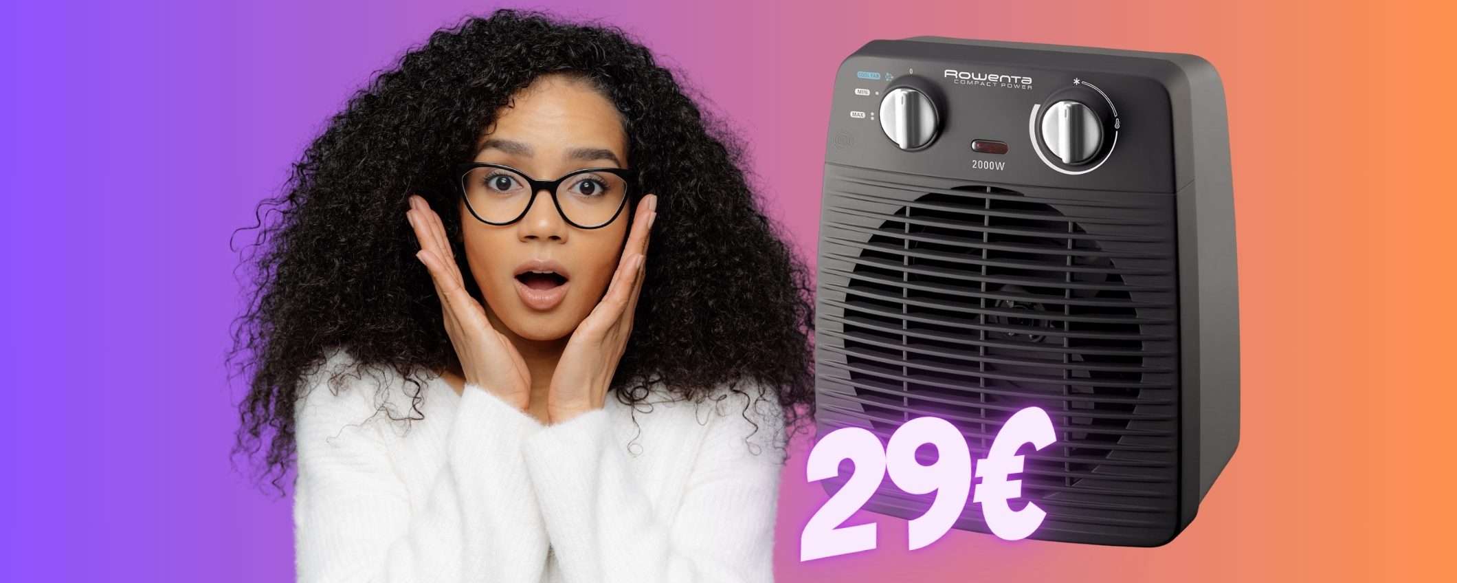 Stufetta elettrica Rowenta: casa calda e consumo ridotto, solo 29€