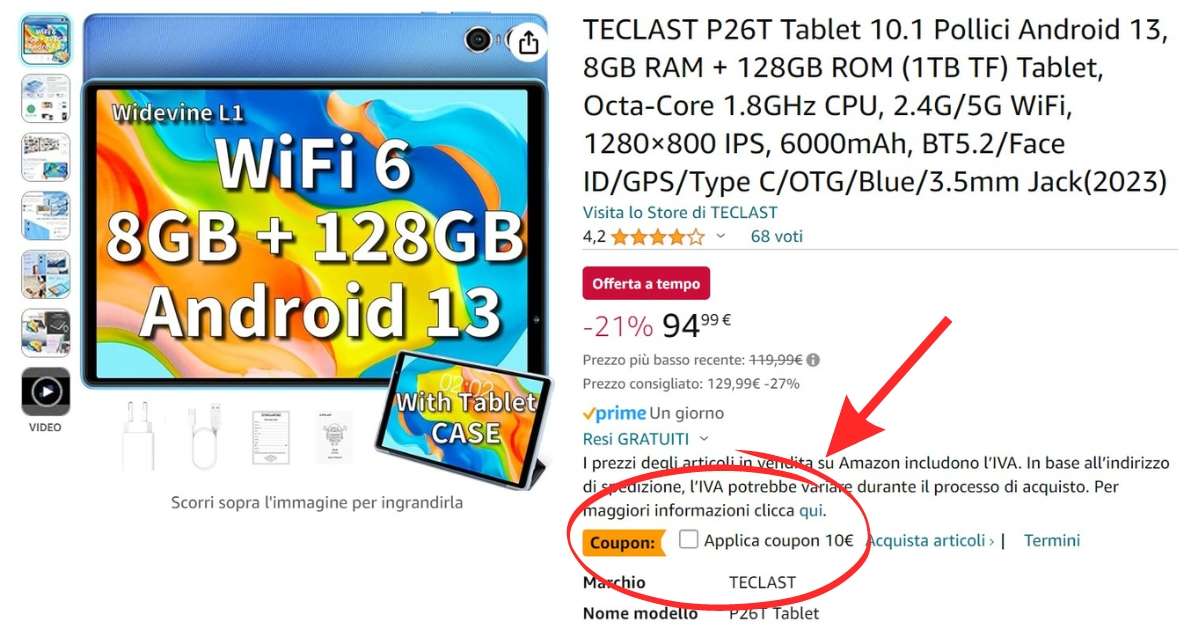 tablet-potente-economico-occasione-amazon-ora-tuo-84e-coupon