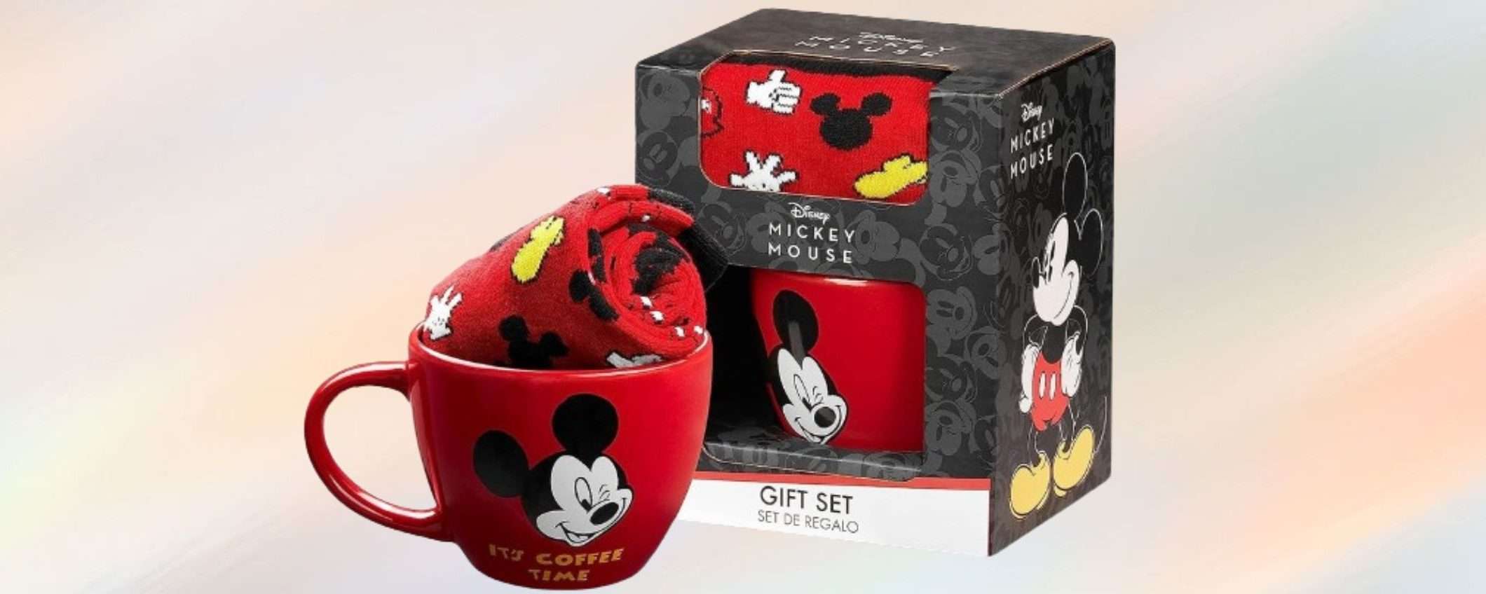 Disney SHOCK su Amazon: 9,99€ per il set tazza e calzini Mickey Mouse (-41%)