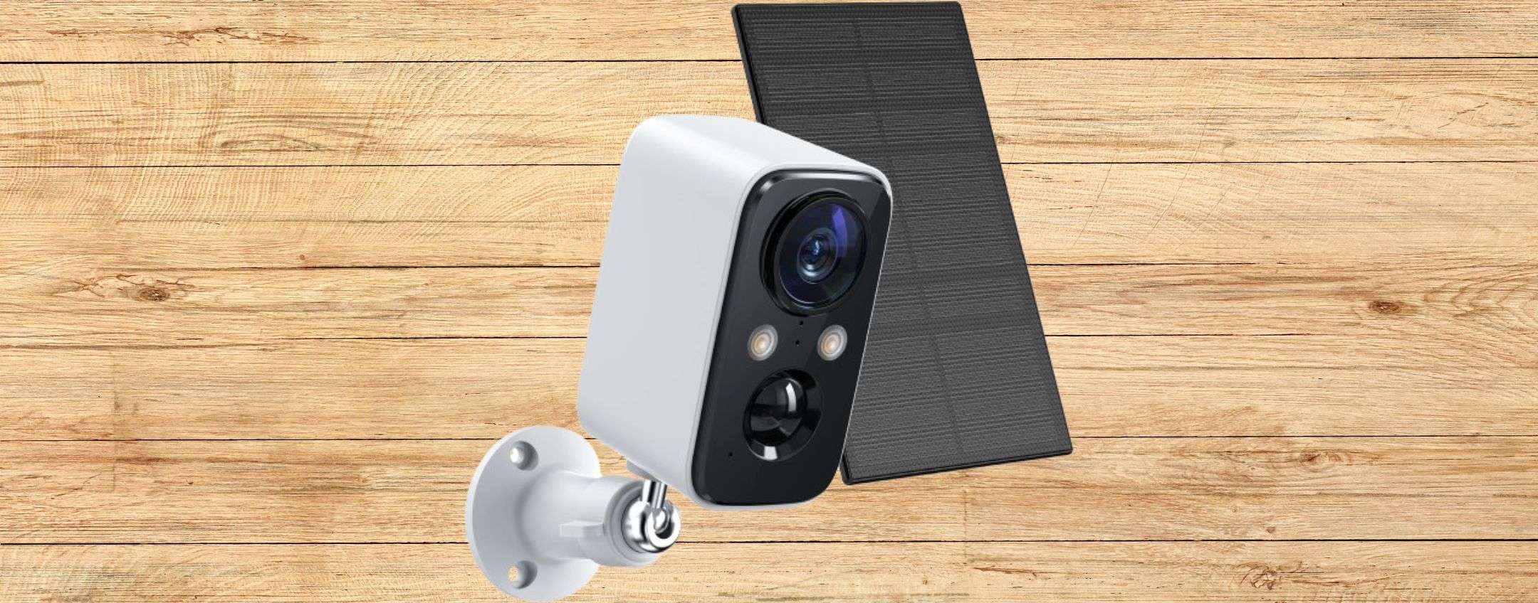 Videocamera di sicurezza WIRELESS a 29,99€: pannello solare GRATIS