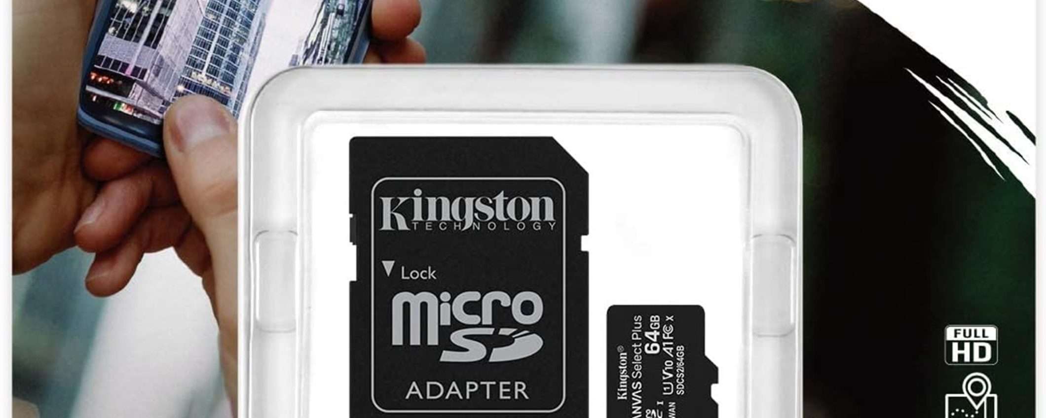 MicroSD Kingston da 64GB + adattatore SD a soli 5€: ERRORE DI PREZZO?