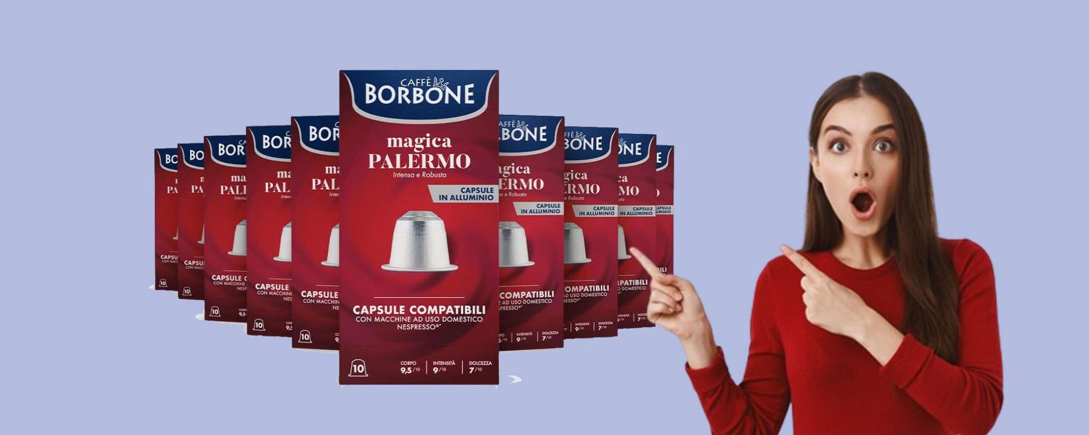 Caffè Borbone Miscela Magica Palermo 100 capsule: sconto TOP(-19%)