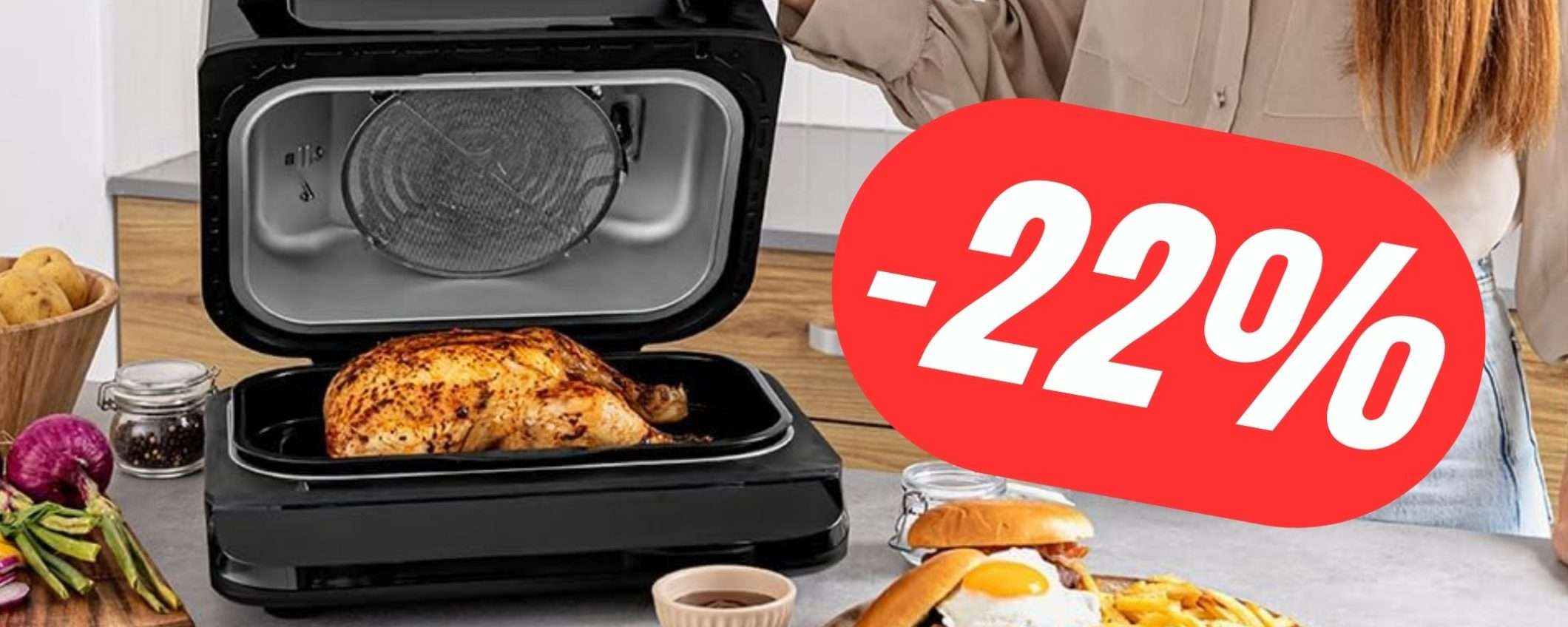 La Friggitrice ad Aria da 2400W e 6L è SCONTATA del -22%!