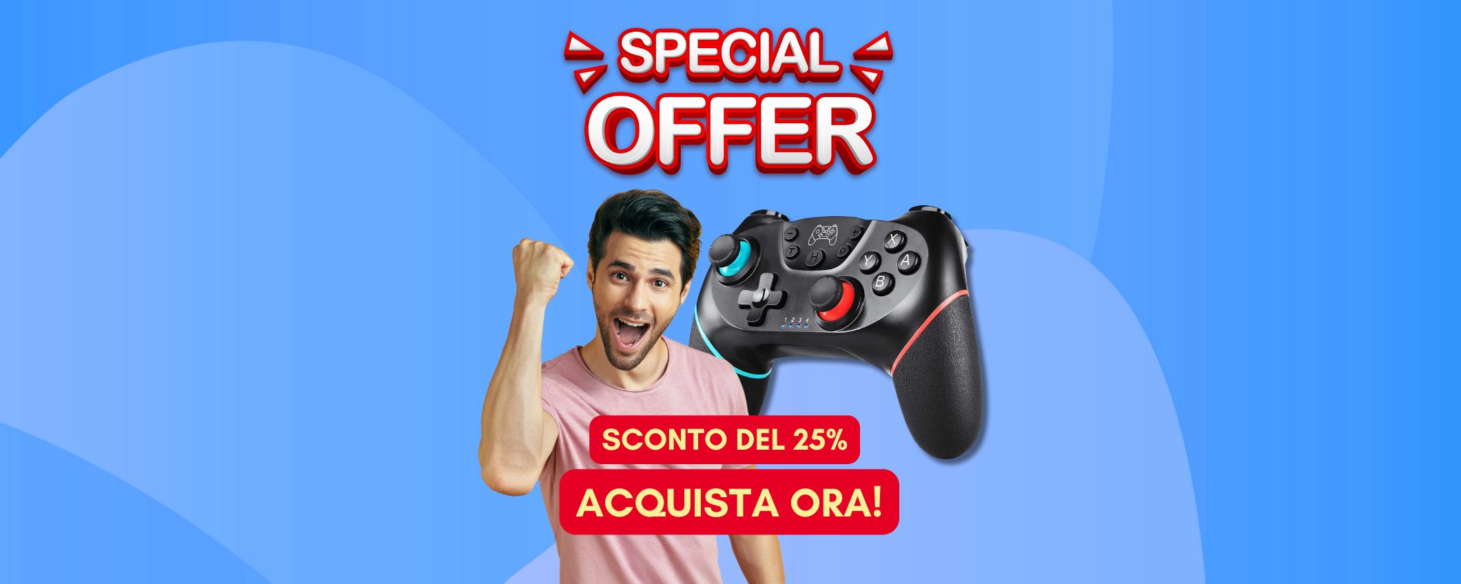 Controller per Nintendo Switch in DOPPIO sconto su Amazon!