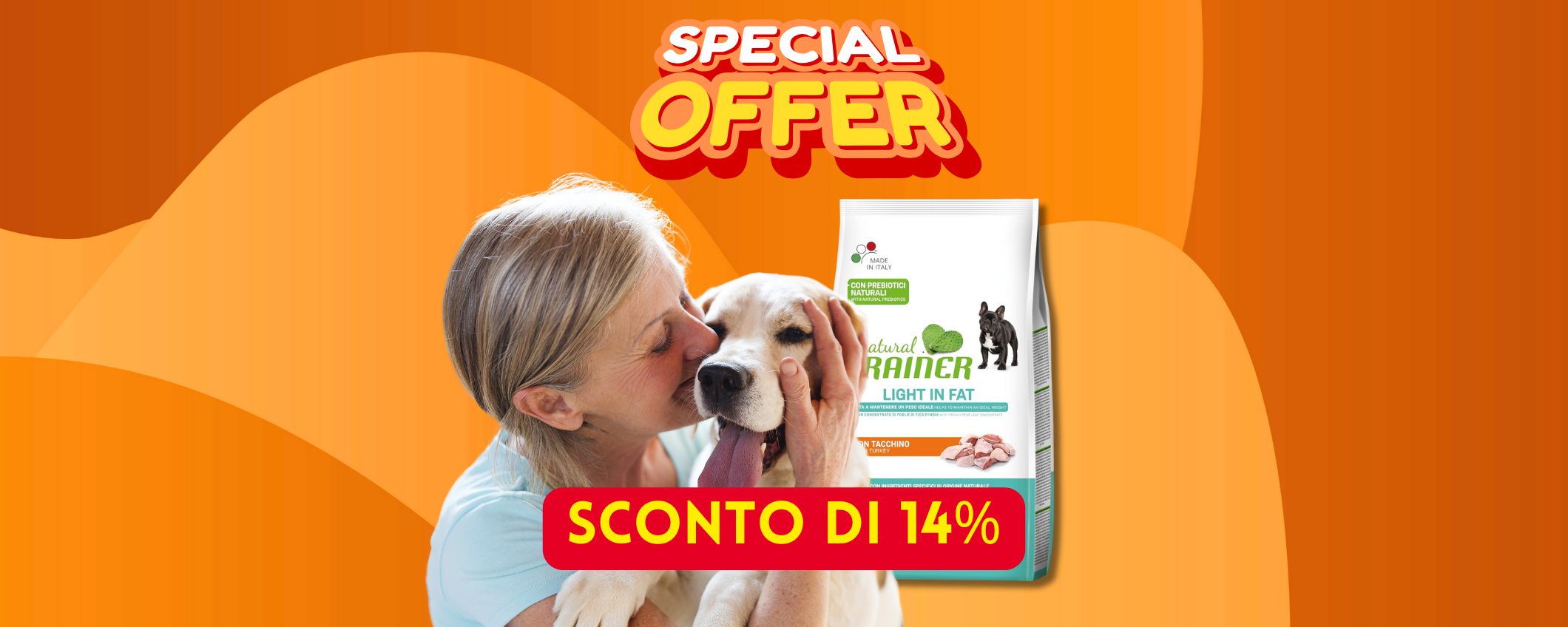 Croccantini Natural Trainer in sconto del 14%, prezzo SHOCK