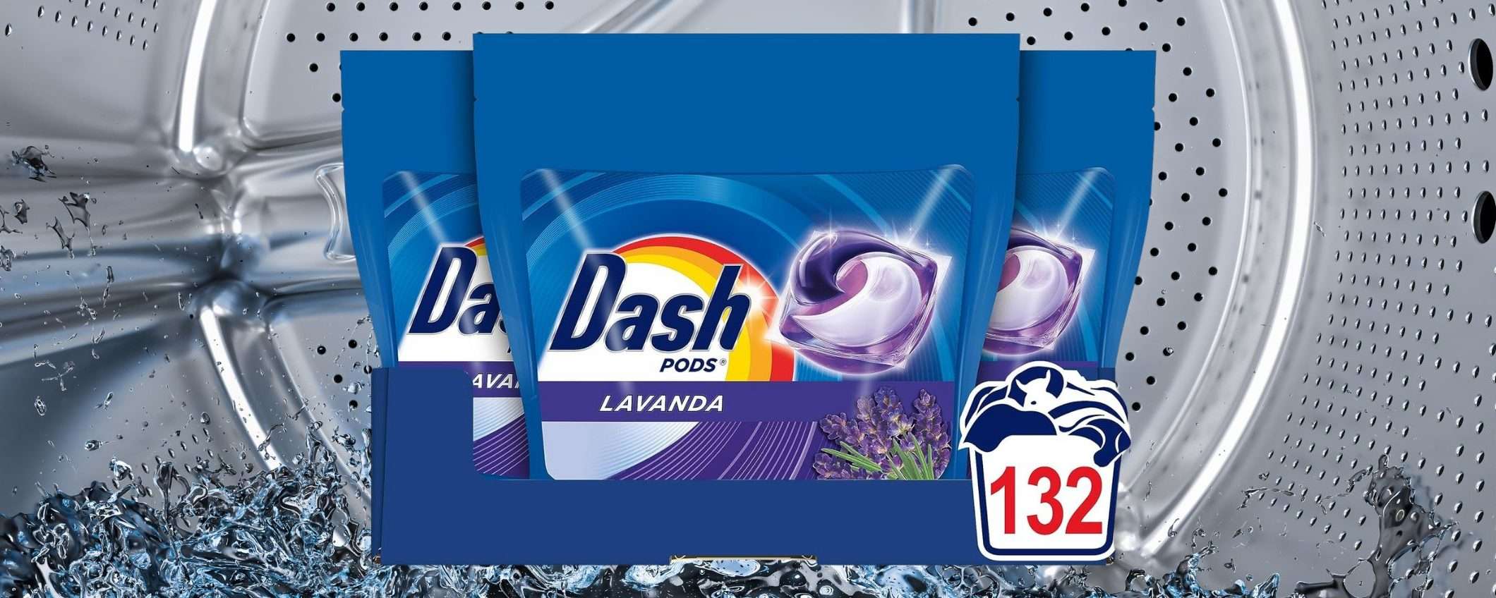 Dash Pods per lavatrice: 132 capsule a PREZZO SCORTA (-42%)