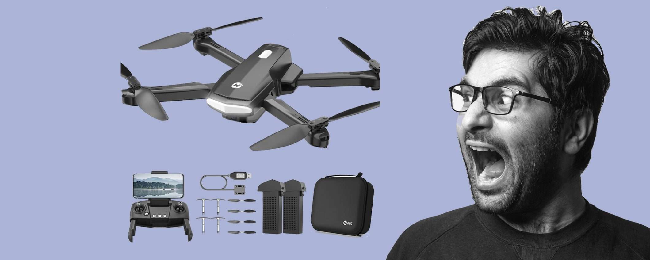 Drone pieghevole con Telecamera HD in sconto coupon del 50%