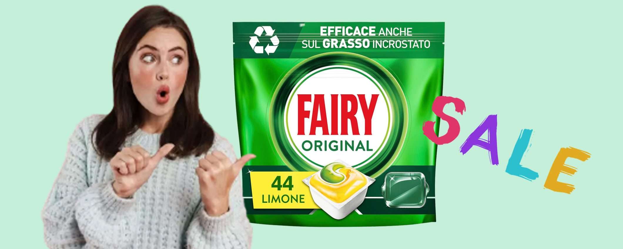 Fairy Original lavastoviglie (44 capsule) in offerta TOP su Amazon