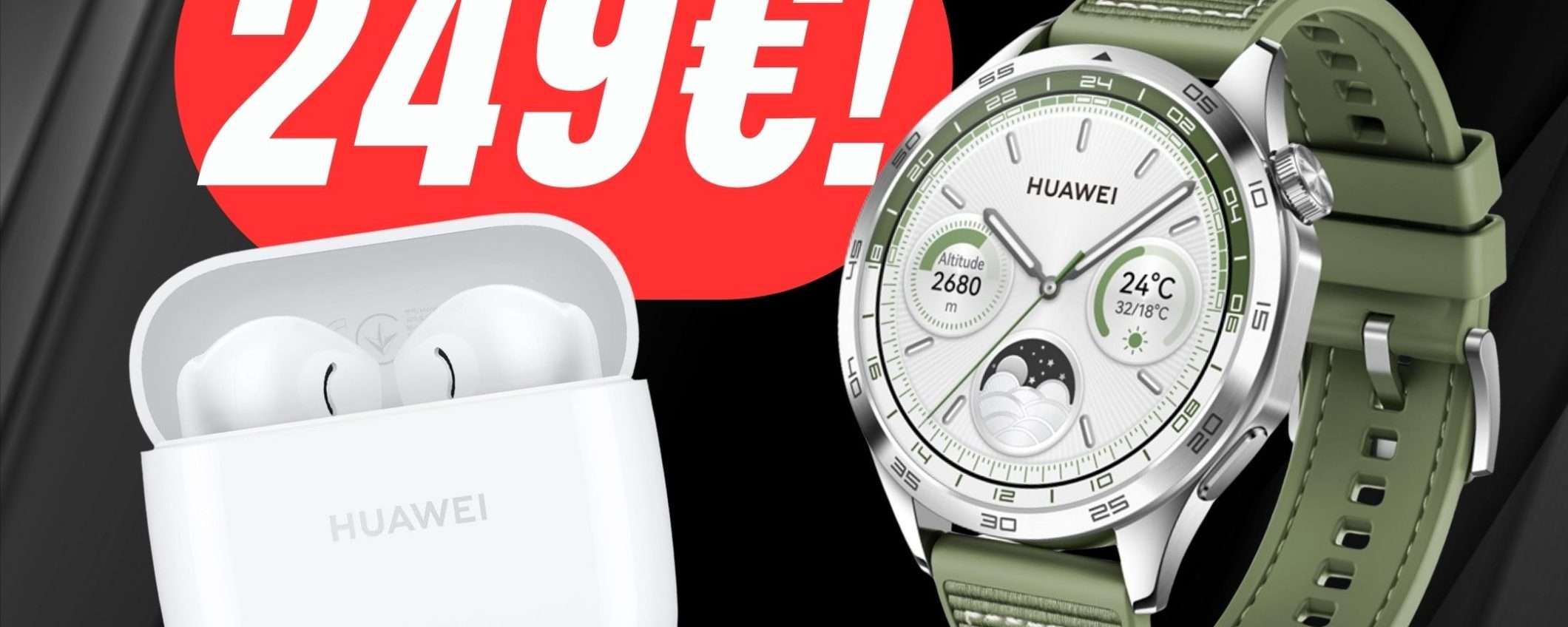 HUAWEI WATCH GT 4 + Freebuds SE 2 a 249€: la Combo Perfetta!