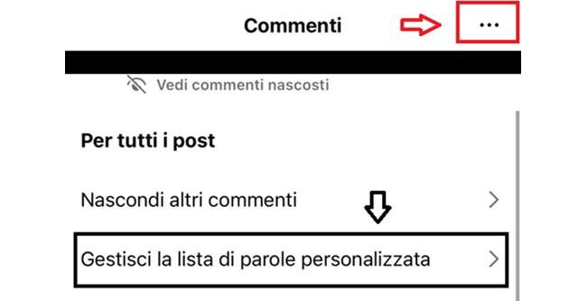 Come nascondere un commento in automatico su Instagram