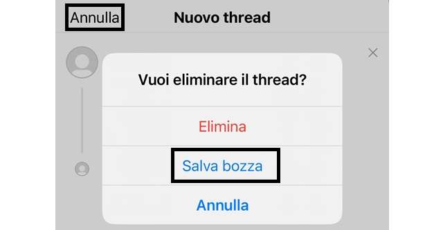 Threads: arrivano le bozze