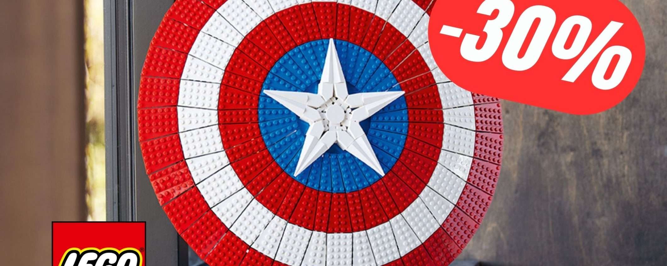 Costruisci lo Scudo di Capitan America LEGO grazie allo SCONTO del -30%!