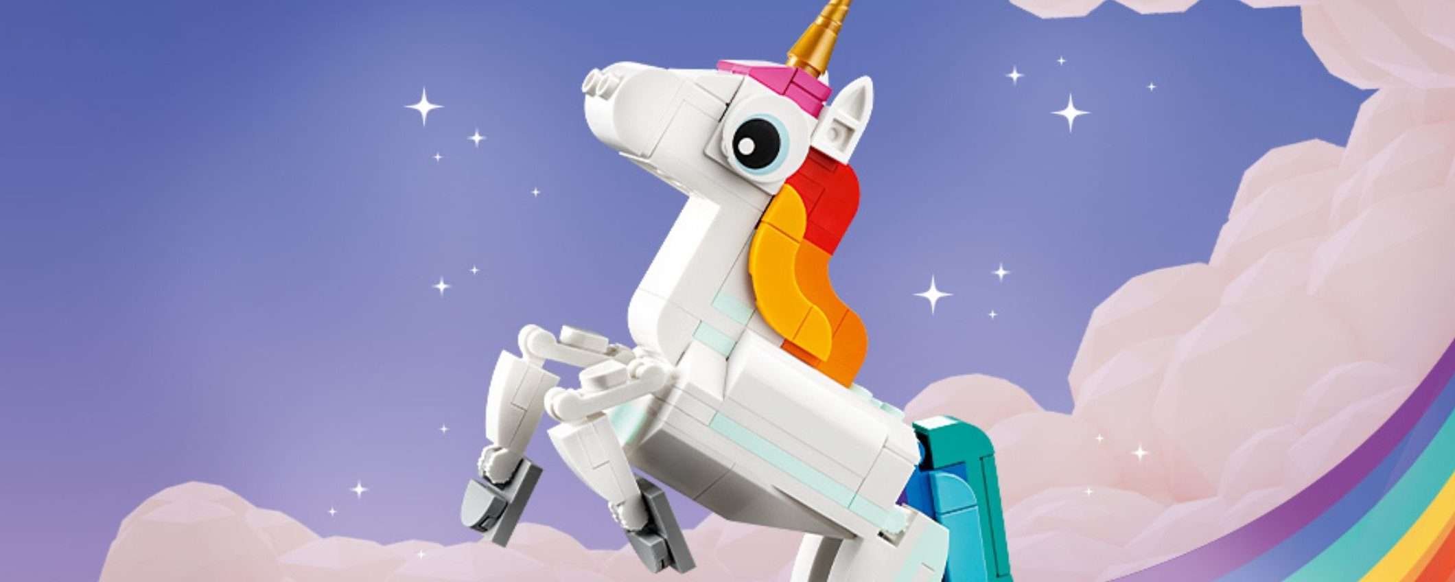 Il LEGO Unicorno 3-in-1 in sconto a PREZZO STRACCIATO su Amazon