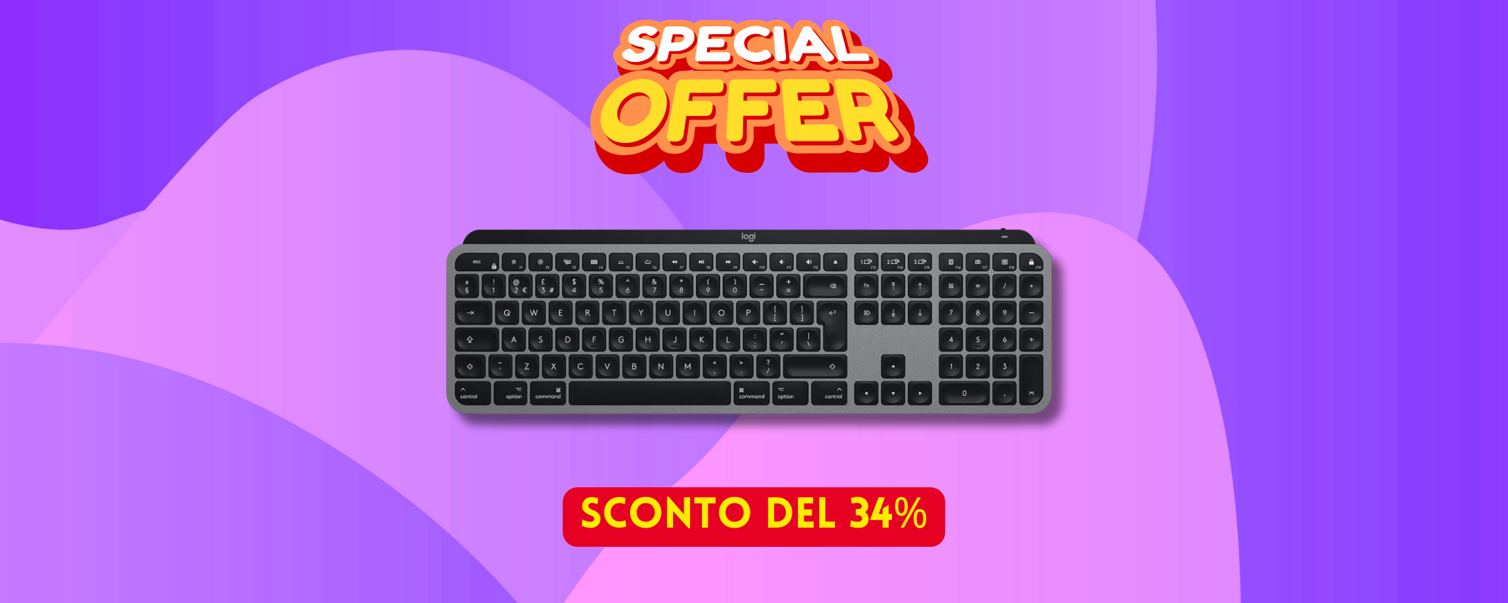 Logitech MX Keys for Mac in sconto SHOCK del 34%