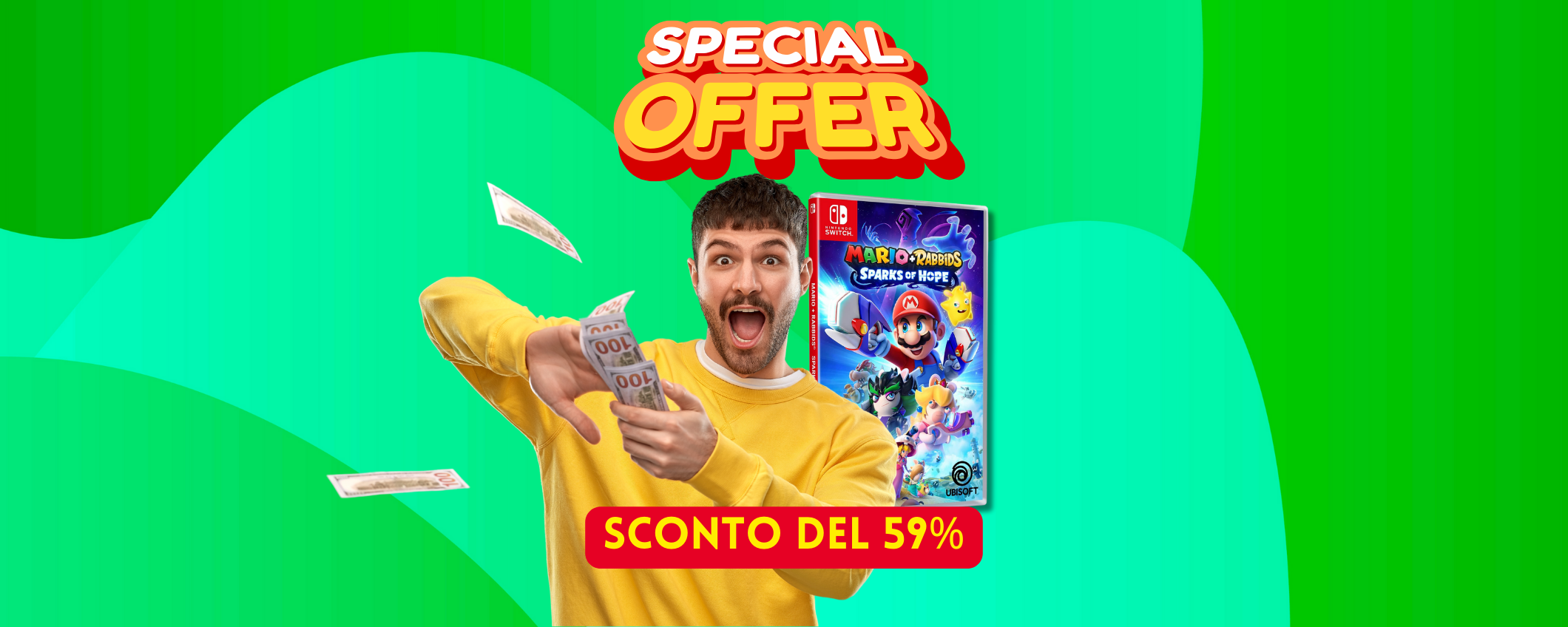 Sconto del 59% su Mario + Rabbids Sparks of Hope