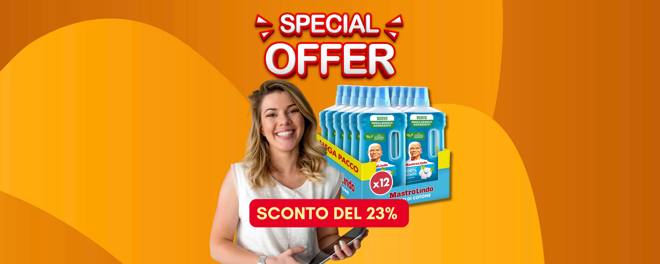 Mastro Lindo detersivo per pavimenti: 12 confezioni in sconto del 23%