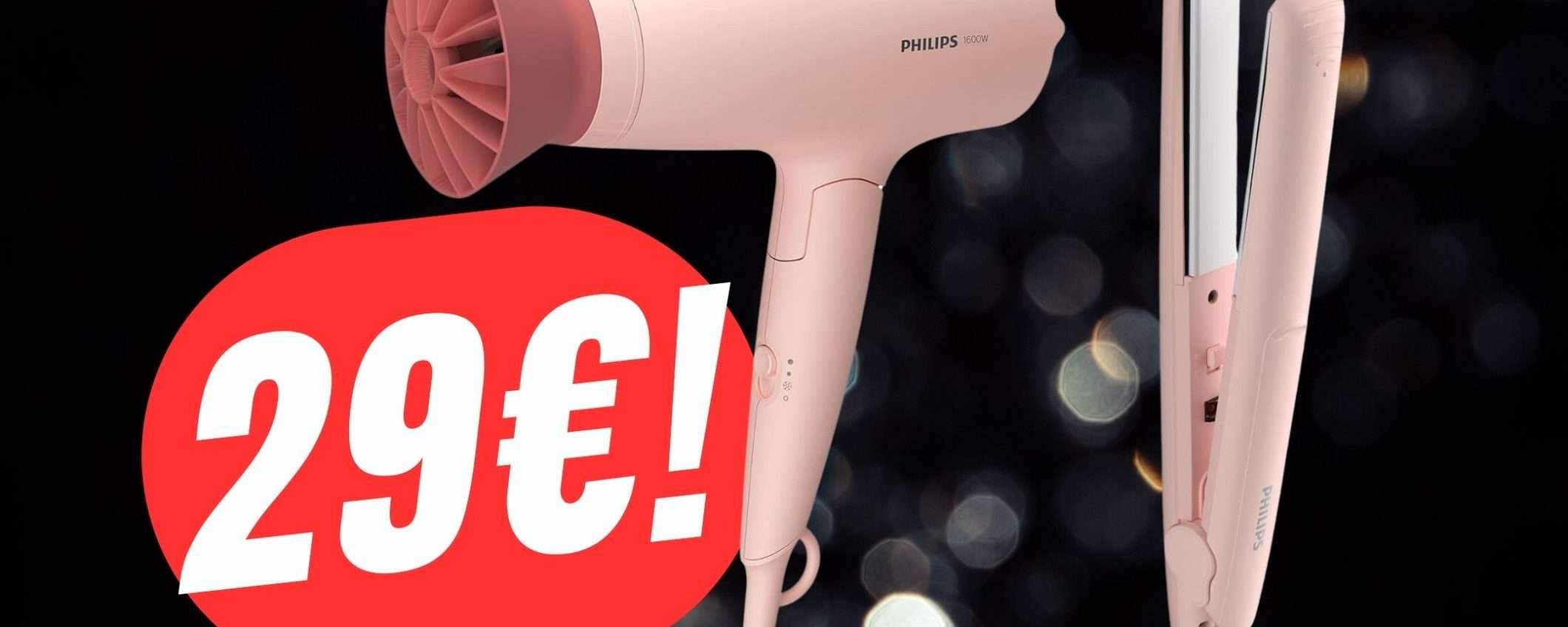 Asciugacapelli e Piastra Philips a soli 29€ su Amazon!