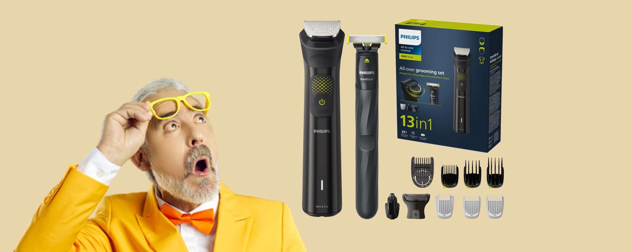 Philips Series 9000 13 in 1 + OneBlade in offerta FOLLE