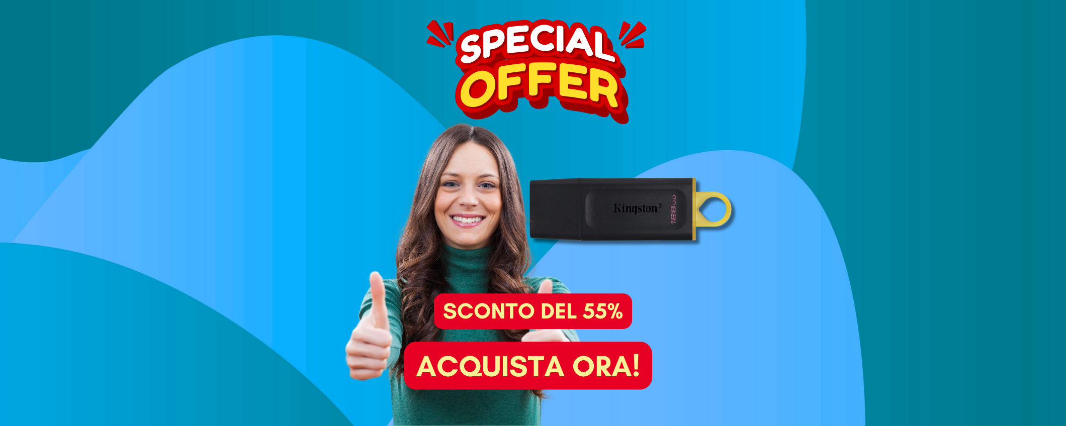 Chiavetta USB Kingston DataTraveler Exodia in sconto del 55% per poco!