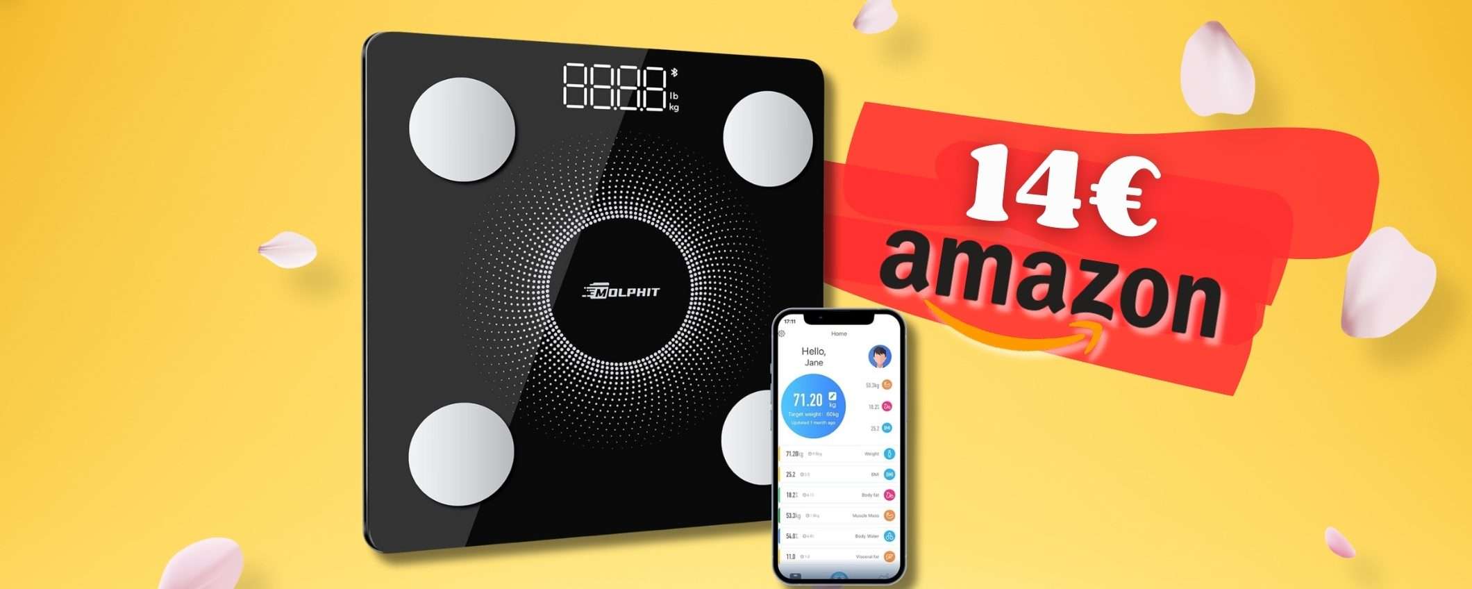 Bilancia digitale SMART con 13 dati in offerta LAMPO, 14€ per un affare