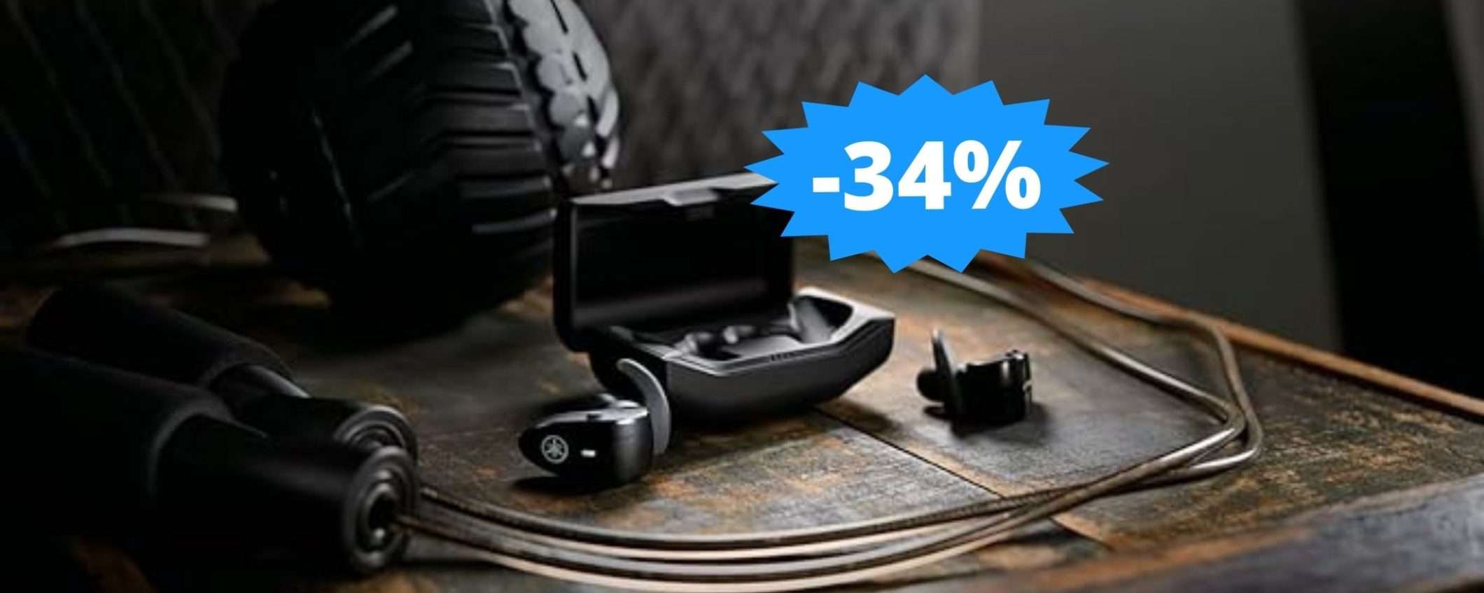 Auricolari sportivi Yamaha TW-ES5A: sconto IMPERDIBILE del 34%