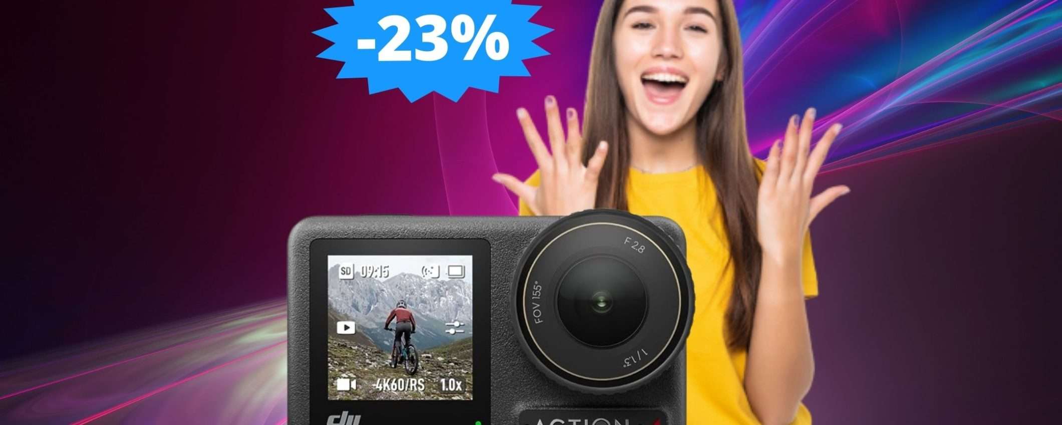 DJI Osmo Action 4: SUPER sconto di 100 euro su Amazon