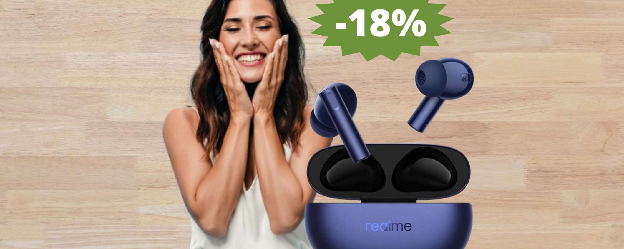 Realme Buds Air 5: sconto EMOZIONANTE del 18% su Amazon