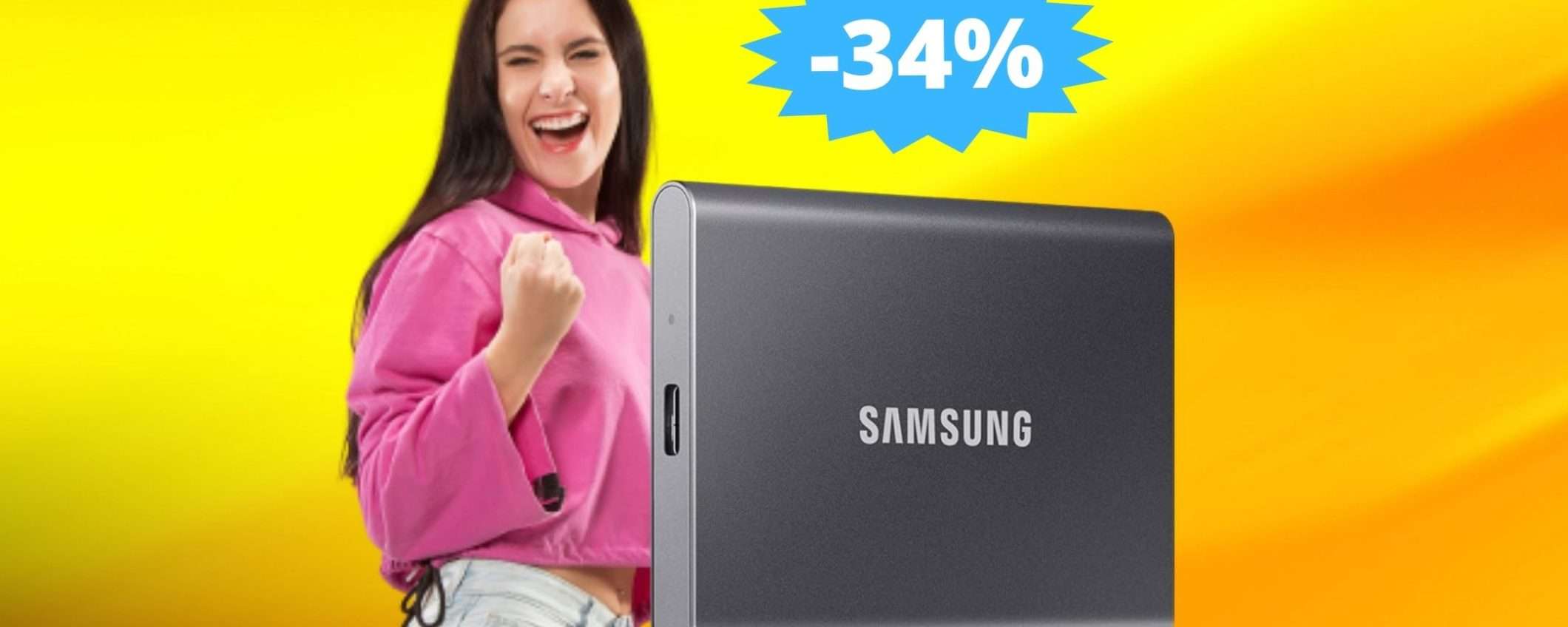 SSD Samsung T7: un AFFARE da non perdere su Amazon (-34%)