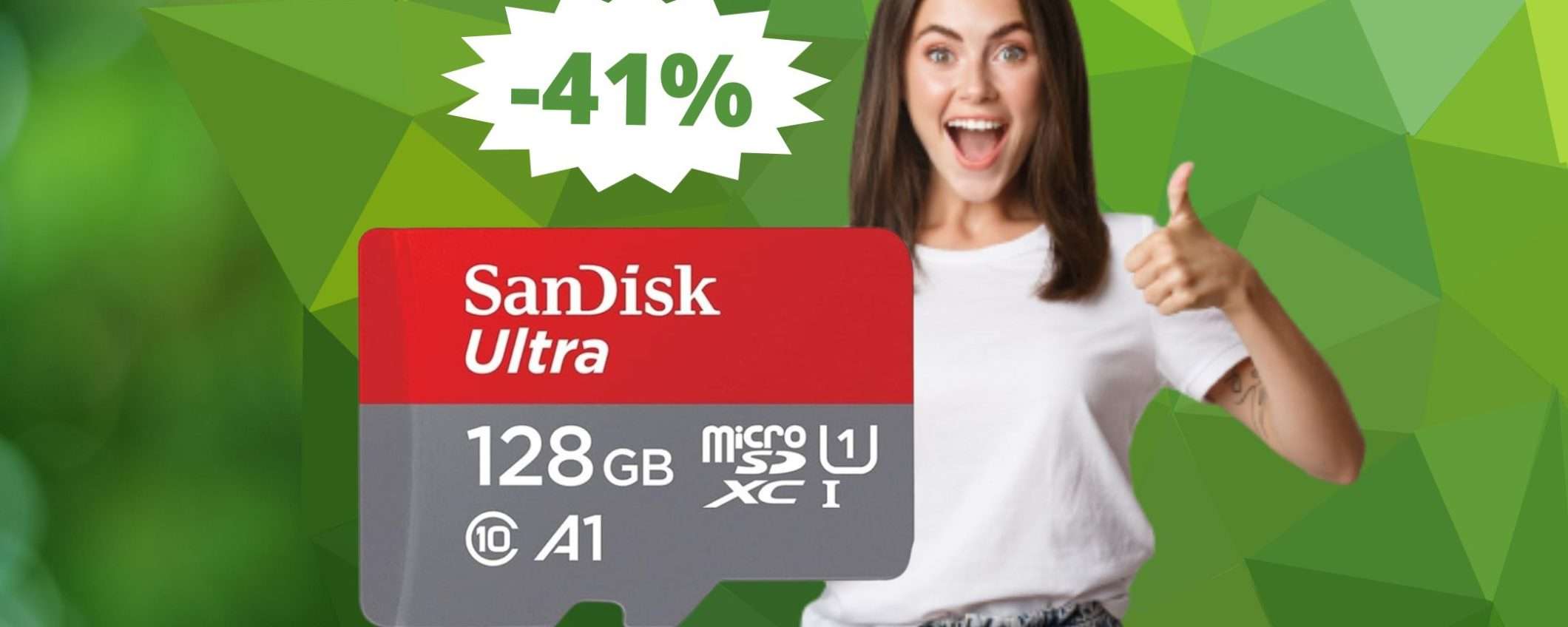 SanDisk Ultra microSDXC: sconto FOLLE del 41% su Amazon