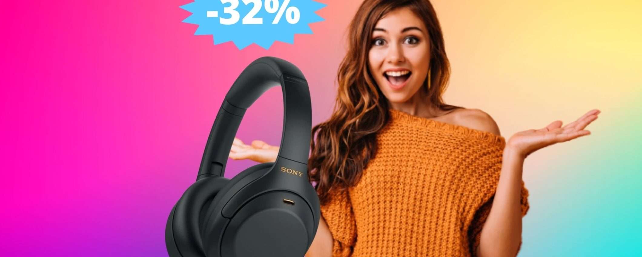 Sony WH-1000XM4: MEGA sconto del 32% su Amazon