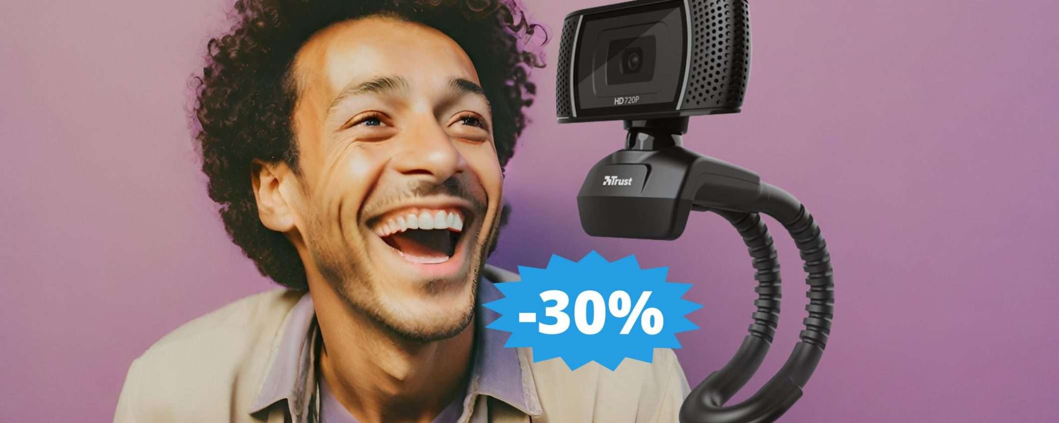 Webcam Trust Trino: sconto IRRESISTIBILE del 30% su Amazon