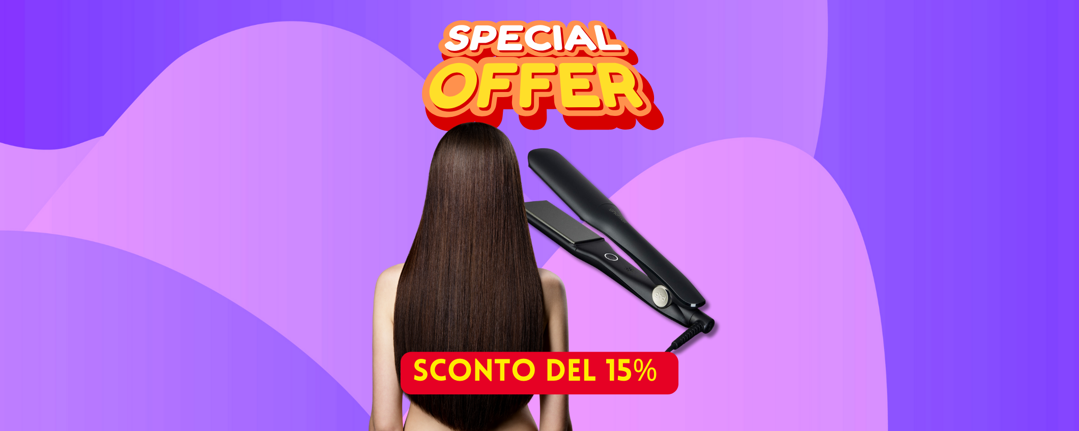 Capelli perfettamente LISCI con ghd Max Styler in ribasso del 15%