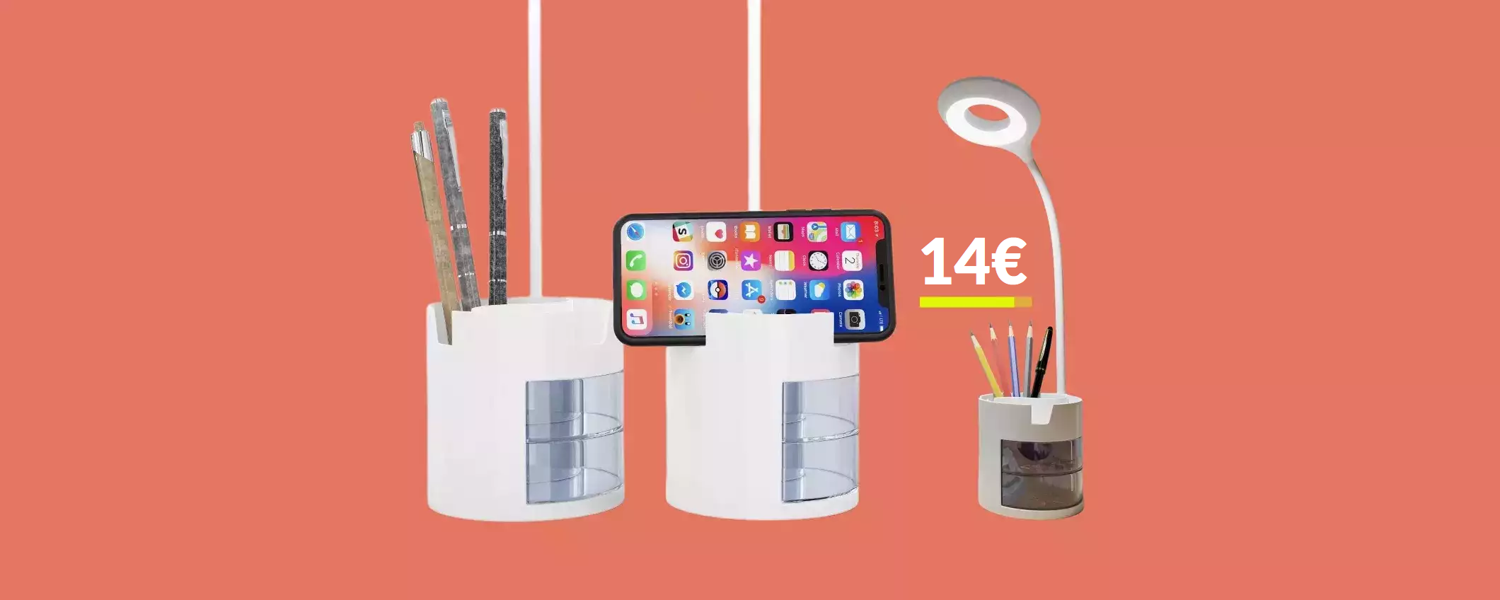 Lampada LED multiuso, senza fili e con luce REGOLABILE a 14€