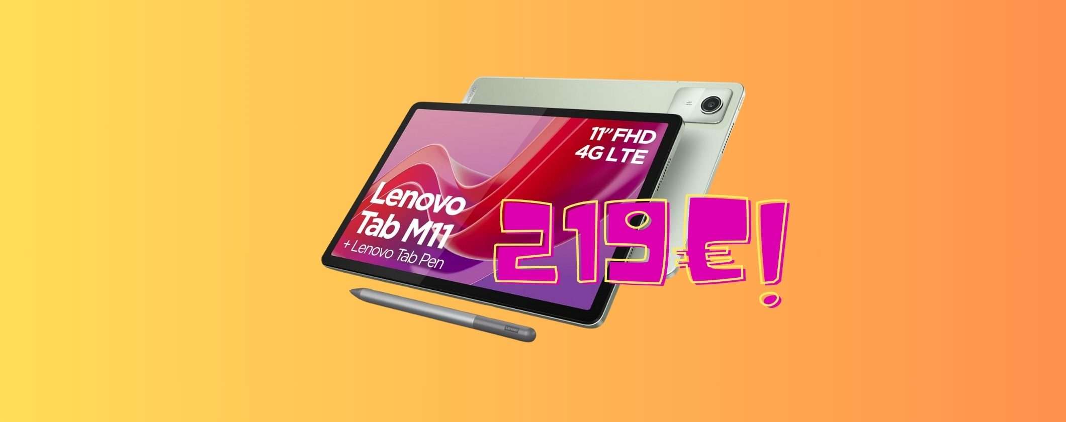 Lenovo Tab M11 a 219€ REGALO Offerte di Primavera Amazon