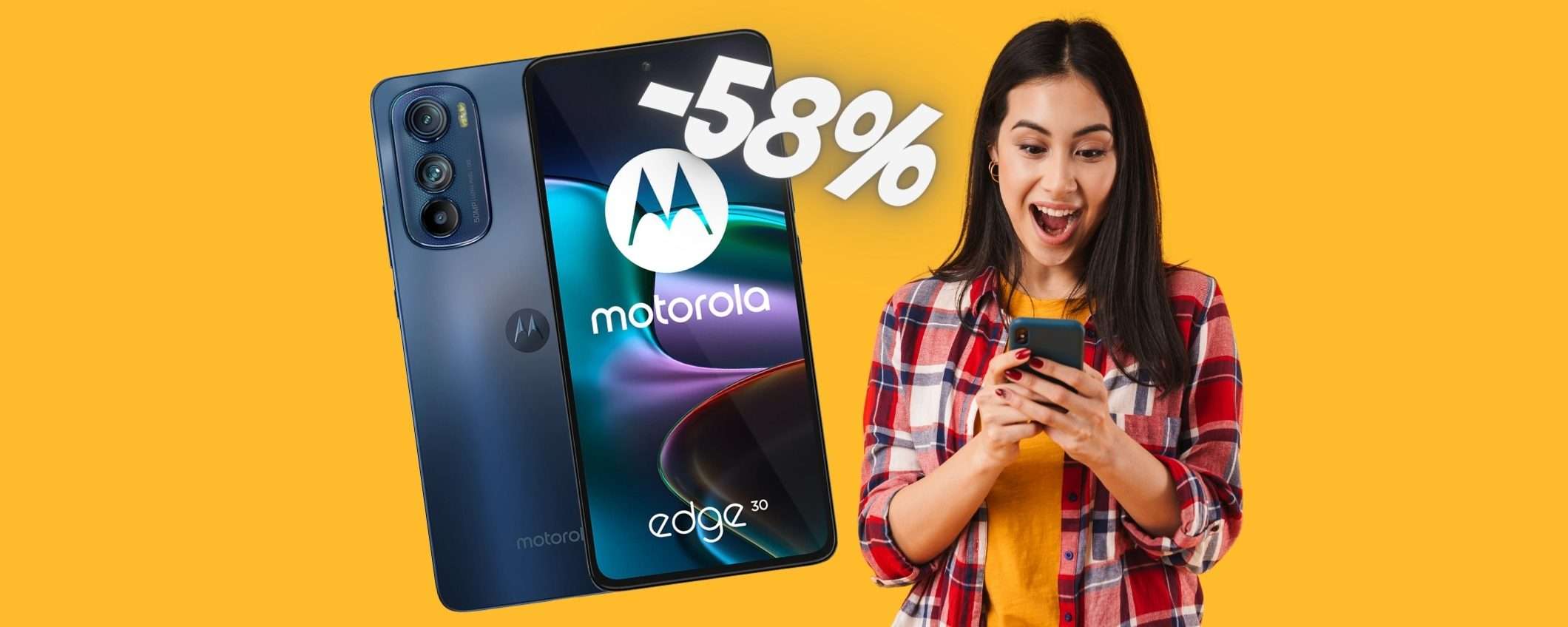 Motorola Moto Edge 30 5G da 128GB Dual SIM in SCONTO del 58%