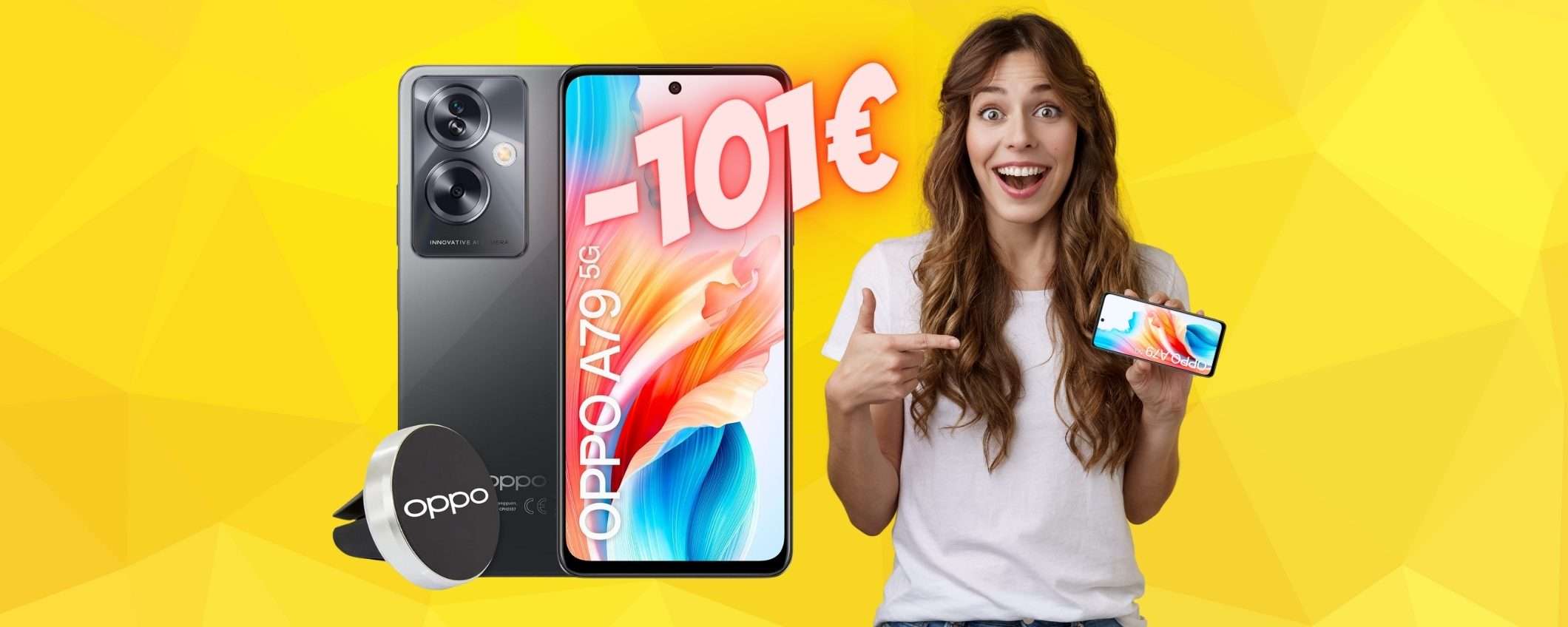 OPPO A79 5G da 256GB a 101€ in MENO: promozione FOLLE di Amazon