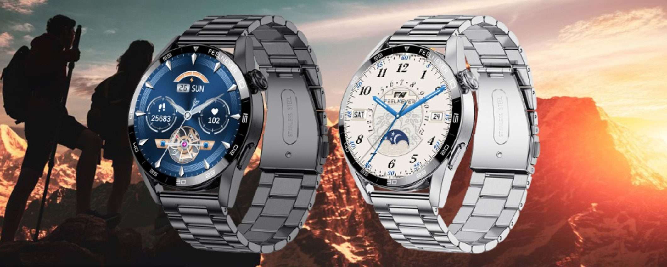 Smartwatch con cinturino in ACCIAIO a metà prezzo: LUSSO al polso con 29€