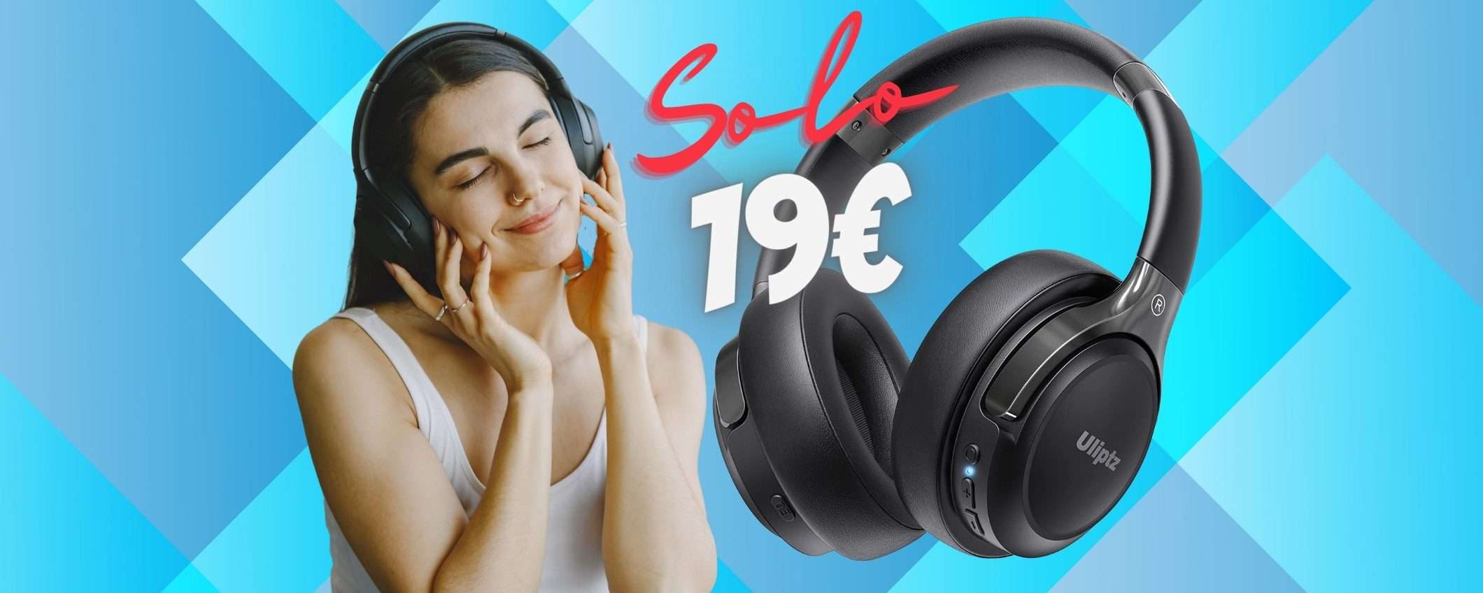 Solo 19€ per queste fantastiche cuffie wireless con 65h di autonomia