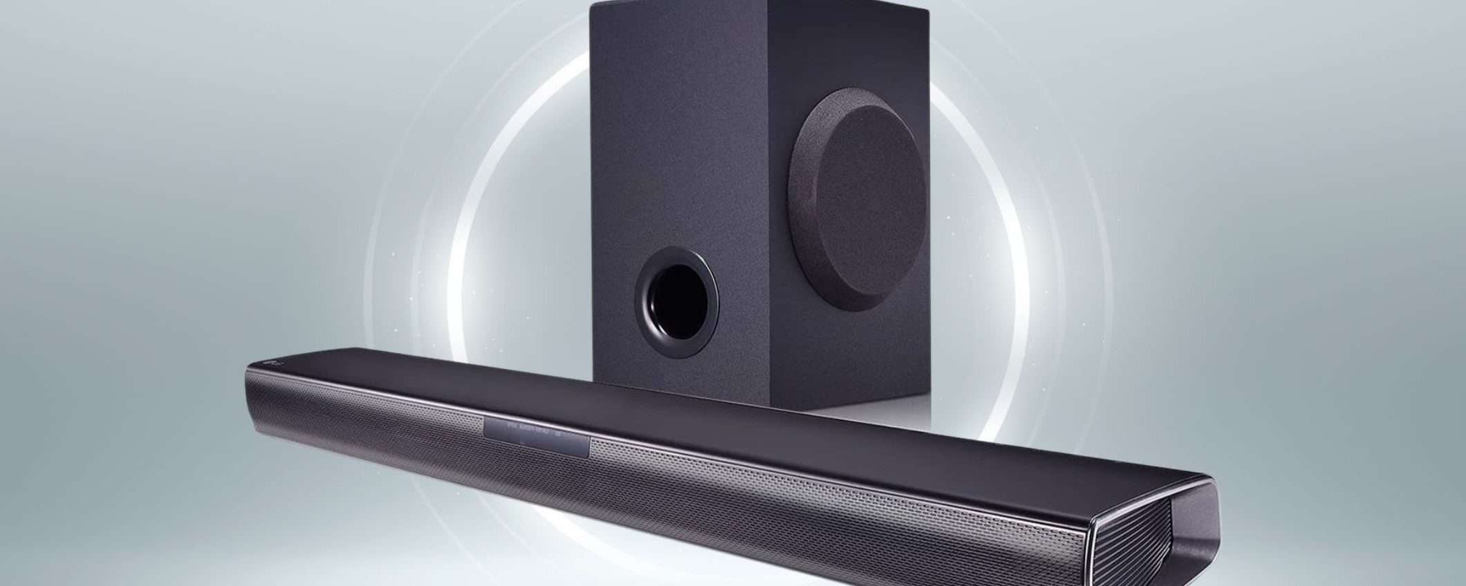 LG: soundbar 160W STREPITOSA con subwoofer wireless a prezzo BOMBA (94€)