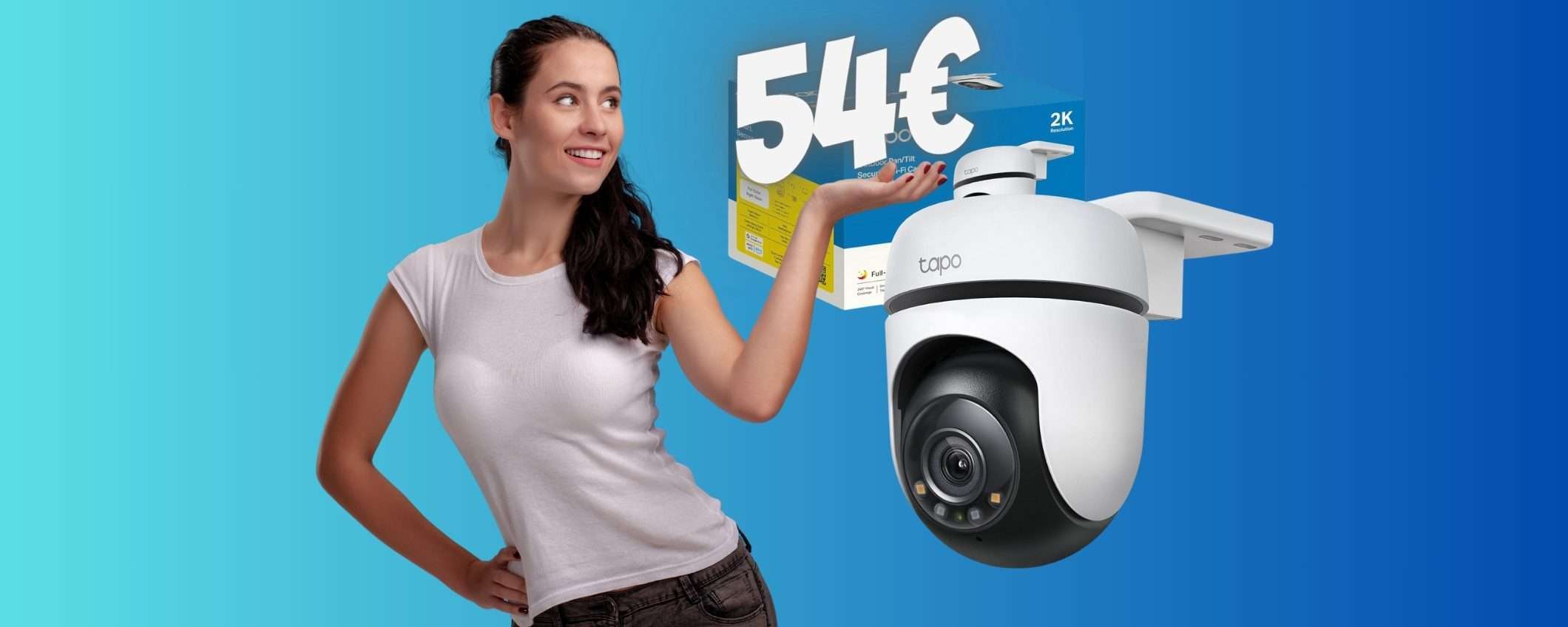 Telecamera di sorveglianza con visione notturna a colori (54€)