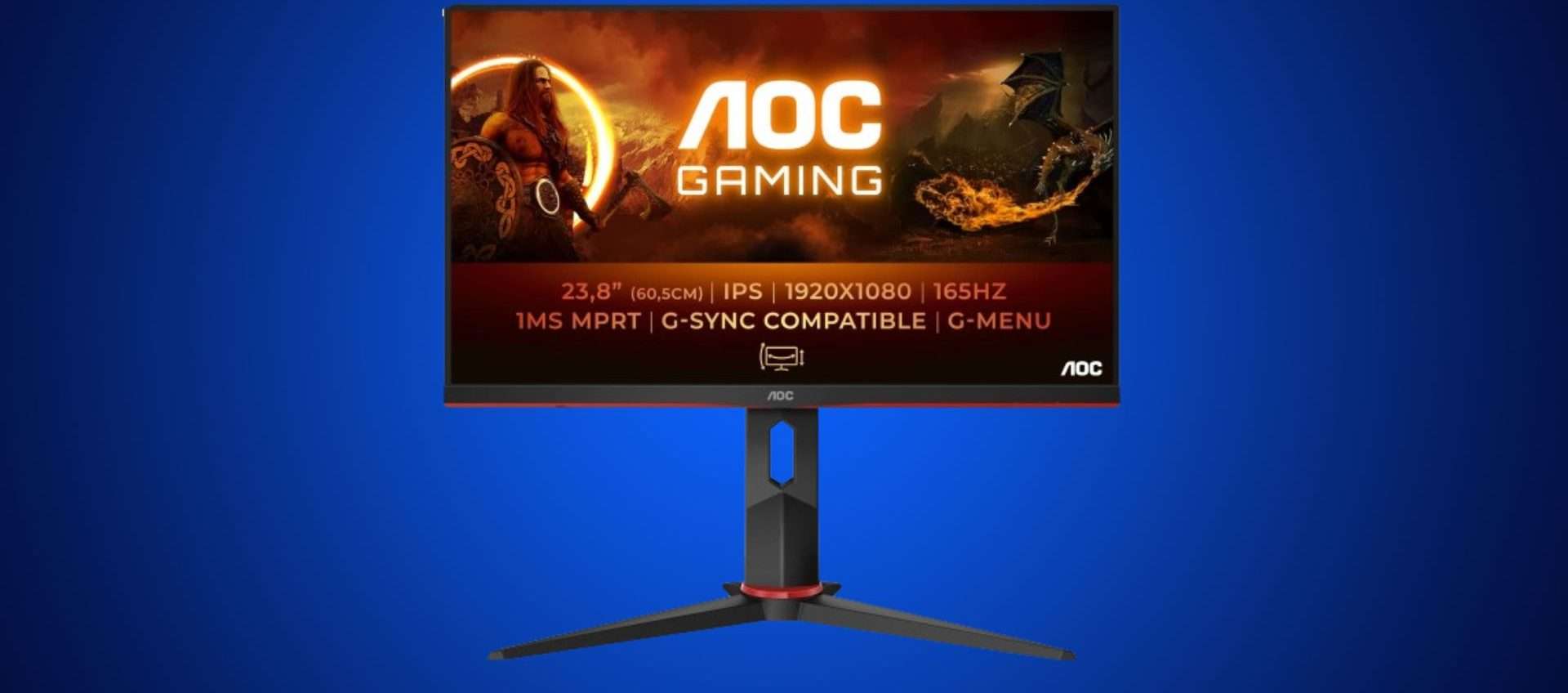 Meno di 140€ per questo ottimo monitor da gaming dell'AOC: 165Hz e G-Sync